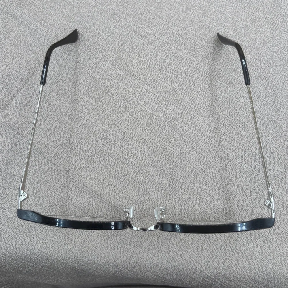Vintage Retro Black Silver‎ Clubmaster Browline Eyeglass frames Gothic